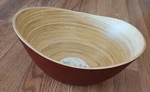 Bamboo Spun Bowl Brick & Bloom - New 10" X 8" 4.75". Fixed Price $24.50.