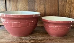 Longaberger Pottery Woven Traditions Mixing Bowl Set Of 2 Paprika Usa 10 8. Fixed Price $63.99.