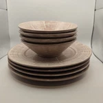 Anthropologie Bristlecone Dinner Plates & Bowls HP23 Tree Ring 8 Pcs. Fixed Price $99.99.