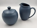 Noritake Blue Sugar Bowl And Creamer Set Lot 8484 Retired. Fixed Price $21.00.