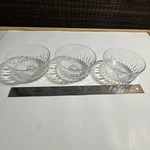 (3) Arcoroc Usa Starburst Crystal Style Glass Dessert Bowls 5 Inches. Fixed Price $28.20.