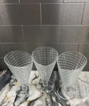 3 Waffle Cone Textured Ice Cream Dessert Cups Glasses Made In Italy. Fixed Price $20.00.