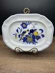 Spode Blue Bird Serving Platter England S3274 Yellow Floral Oval Dish. Fixed Price $55.00.