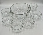 Bormioli Oxford Glass Dessert Bowls Set 7PC Large Serving Italy. Fixed Price $33.20.