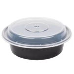 Pactiv NC718B Versatainers, 1-COMP, Black/clear, 16 Oz, 6" Diameter, Case Of 150. Fixed Price $48.44.