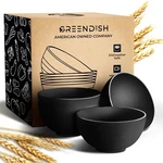 Wheat Straw Bowls Set Of 4 Unbreakable Plastic Dishes Dinner Microwave Safe. Fixed Price $17.99.