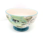 Pioneer Woman Bloom Dots 6" Turquoise Footed Bowl Stoneware Vintage. Fixed Price $13.99.