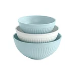 Nordic Ware 3 Piece Prep & Serve Bowl Set - Sea Glass Multi. Fixed Price $28.00.