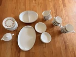 Lenox Melamine Dinnerware Set 45 Pc Cups Saucers Bowls Serving Platter. Fixed Price $149.99.