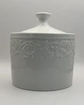 Faberware Vintage Alsace China Sugar Bowl With Lid Discontinued Pattern White. Fixed Price $9.75.
