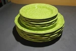 Mikasa Country Charm Broccoli D9401 10 Piece Plates Lime Green. Fixed Price $74.99.