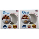 2 White Obol The Original Crispy Bowl Never Soggy Cereal Chip Dip New. Fixed Price $24.95.