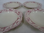 Rosenthal China Germany 2636 Continental Pink Flower Scroll Lot 4 9 1/2" Bowls. Fixed Price $74.99.
