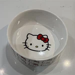 Sanrio Hello Kitty Ceramic Pet Bowl White Red Pink 2023 JPT0788-101023-VK. Fixed Price $7.00.