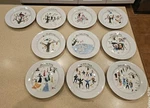 Rare Juliska 12 Twelve Days Of Christmas Cocktail Tidbit Appetizer Accent Plate. Fixed Price $999.99.