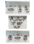 Vintage Nagel Serving Bowl Set Glass Fruit Covered Cherries 7-PC Excellent. Fixed Price $28.88.