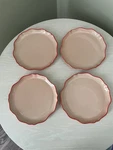 Hearth & Hand Magnolia Appetizer Plates Set Of 4 Scalloped Stoneware 6.5. Fixed Price $14.99.