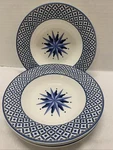 4 Victoria & Beale Williamsburg 9026 Soup Salad Bowls Porcelain Blue Star. Fixed Price $35.00.