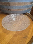 #5352 Crate & Barret Crystal Fruit Bowl 12.75" Italy. Fixed Price $18.00.