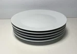 Lot Of 5 Ikea White 21986 Salad Plates Matching Set 8" Vg-mint Condition. Fixed Price $35.00.
