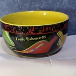 Tabasco Hot Sauce Salsa Ceramic Bowl 5.5 Inch Dia. Colorful Design 6057O. Fixed Price $14.95.