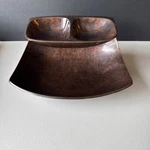 Nambe Double Dip Server Chip & 2010 By Wei Young Bronze Finish Nice As-is. Fixed Price $125.00.