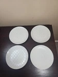 Le Tauci Salad 8 Inch, Textured Flat Dessert Set Of 4 Cream. Fixed Price $36.00.
