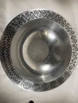 Wilton Armetale Pewter Reggae Round Large Bowl Serving 14 1/2" - 4335 H. Fixed Price $44.00.
