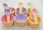 Ice Cream With Spoons Plastic Vintage Waffle Cone Set. Fixed Price $20.00.