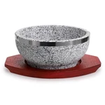 32 Oz Granite Stone Dolsot Bibimbap Bowl With Wood Base Korean Pot Soup Stew. Fixed Price $40.82.
