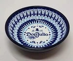 Don Julio 1942 Tequilla 12OZ Salsa Guacamole 6" Bowl Indigo Blue White (B3-J3). Fixed Price $22.99.