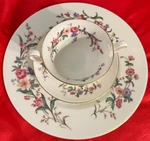 Rare Vintage Wedgwood Devon Sprays W4076 Plate And Cream Soup Bowlnew. Fixed Price $25.00.