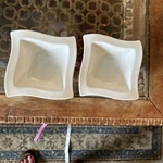 Villeroy & Boch New Wave White Square Salad Bowls Set Of 2. Fixed Price $79.00.