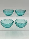 Pioneer Woman 3 Inch Diameter Dip Bowls Glass Blue (teal) Set Of 4. Fixed Price $34.98.