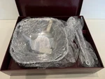 Arthur Court Grape Salad Bowl Set Aluminum Serving Spoon Fork 3 Pc Nib. Fixed Price $99.99.