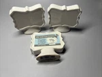 Ceramic Porcelain White Name Plates Set Of 3. Fixed Price $9.89.