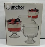 Anchor Hocking 10 Oz Mini Trifle Dessert Sherbet Footed Bowls Set Of 4 Nos. Fixed Price $19.99.
