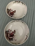 Pier 1 Winter Wonders Christmas Santa & Reindeer Ceramic Bowl 8" Holiday Serving. Fixed Price $43.74.