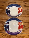 2-SANGO Cafe Americana Salad/pasta/cereal Bowls 4911. Fixed Price $16.95.
