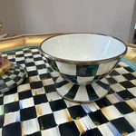 Mackenzie Childs Courtly Check Footed Ice Cream Bowl Nwt. Fixed Price $54.95.