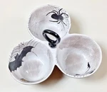 Halloween Black Spider Crow Bat Melamine Divided Condiment Dish By Max Studio. Fixed Price $49.99.