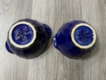 Lot Of Emile Henry France Cobalt Blue Paneled Lugged Soup Cereal Bowls 21-40. Fixed Price $21.99.
