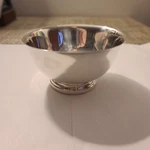 Vintage Reproduction Oneida Paul Revere Small Silver Tone Bowl. Fixed Price $12.00.