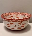 Temptations Old World Orange 1.5 Quart Scalloped Bowl PPP-HLD-860427. Fixed Price $18.74.