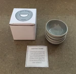 Nib SET/4 Canvas Home Tiny Grey Shell Bisque Bowls. Fixed Price $24.00.