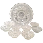 Anchor Hocking Wexford Set Clear Glass Serving 8 Dessert. Fixed Price $59.99.