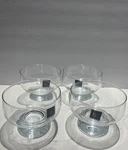 Circleware Gelato Bowls 14OZ Set Of Footed Clear Glass New In Box. Fixed Price $18.99.