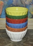 Anthropologie Biscuit Set Of 6 Different Color Stoneware Latte Cereal Soup Bowls. Fixed Price $75.00.