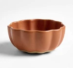 Crate And Barrel Speckled Orange Pumpkin Ceramic 8.5OZ Pinch Bowl New. Fixed Price $14.95.