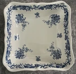 Villeroy & Boch Valeria Blue Flowers 9' Square Serving Vegetable Bowl Dish. Fixed Price $59.95.